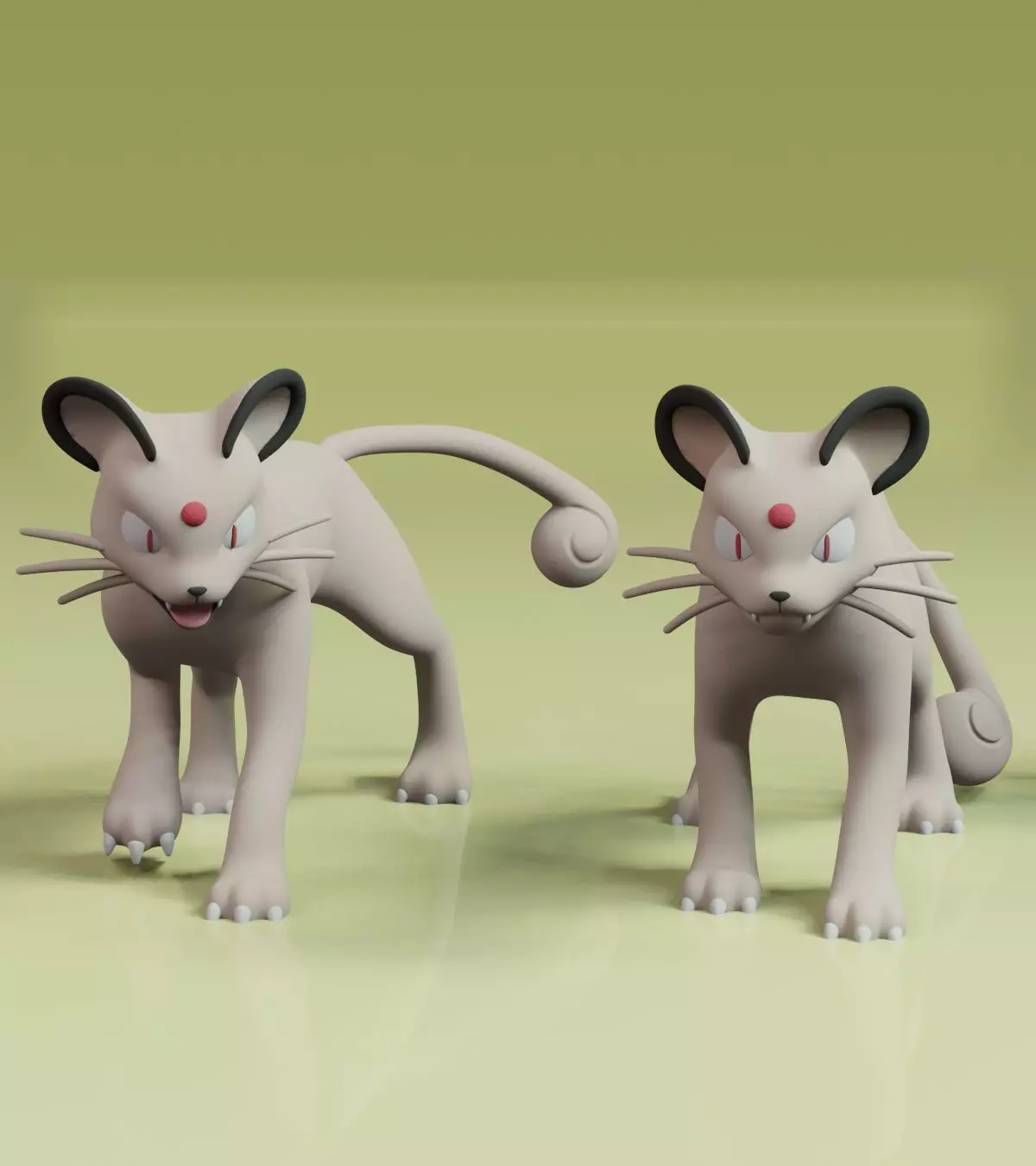 Persian Pokemon Fanart 2 Poses 3D print model