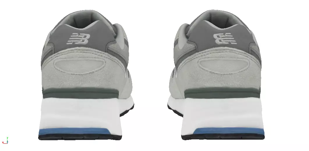 New Balance NB 999 fashion sneaker Low-poly 3D model_2