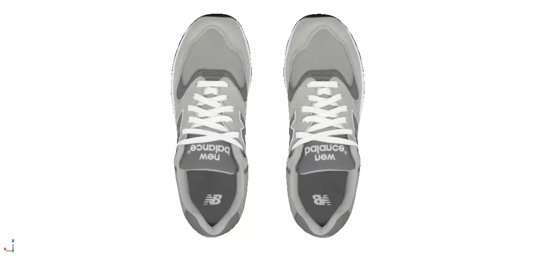 New Balance NB 999 fashion sneaker Low-poly 3D model_3