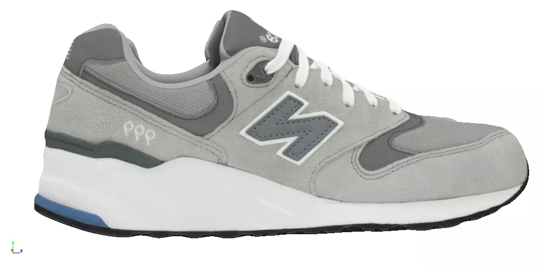 New Balance NB 999 fashion sneaker Low-poly 3D model_1