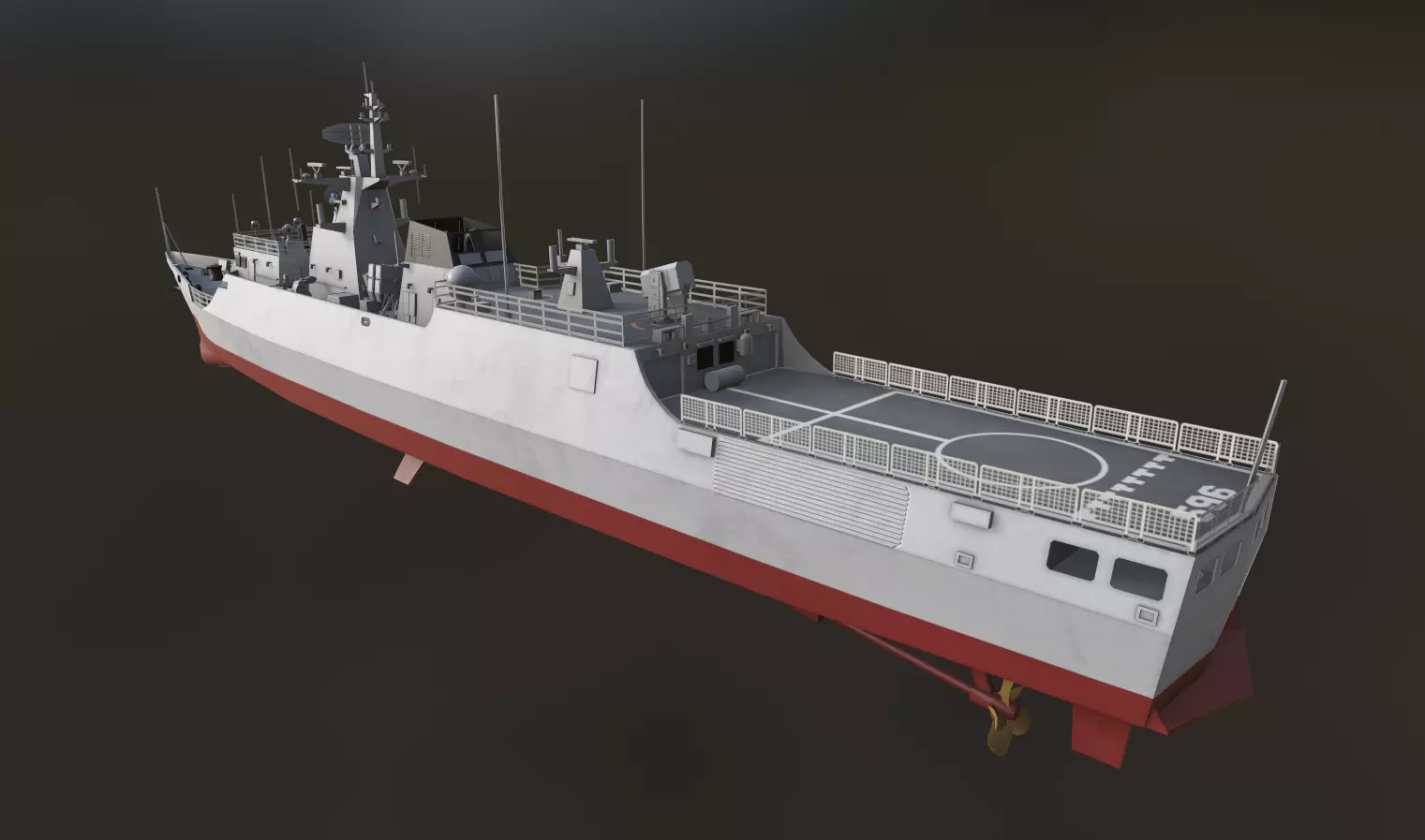 Type 056 Corvette  Jiangdao Class Corvette  3D model_2