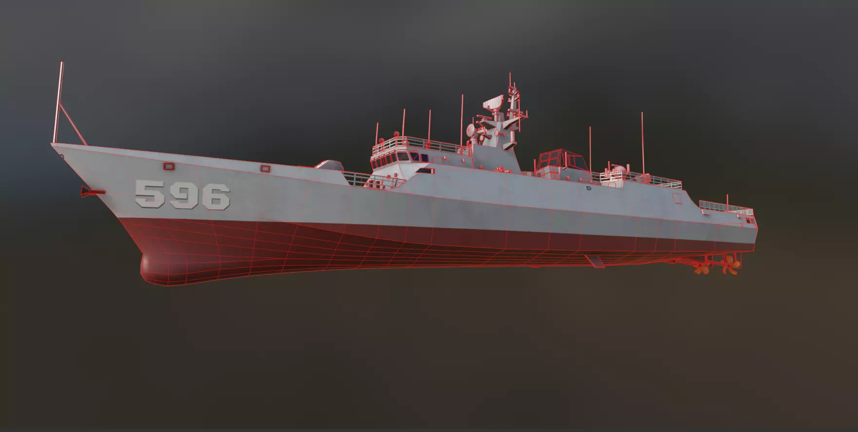 Type 056 Corvette  Jiangdao Class Corvette  3D model_12