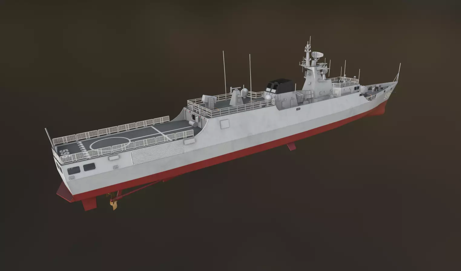 Type 056 Corvette  Jiangdao Class Corvette  3D model_5