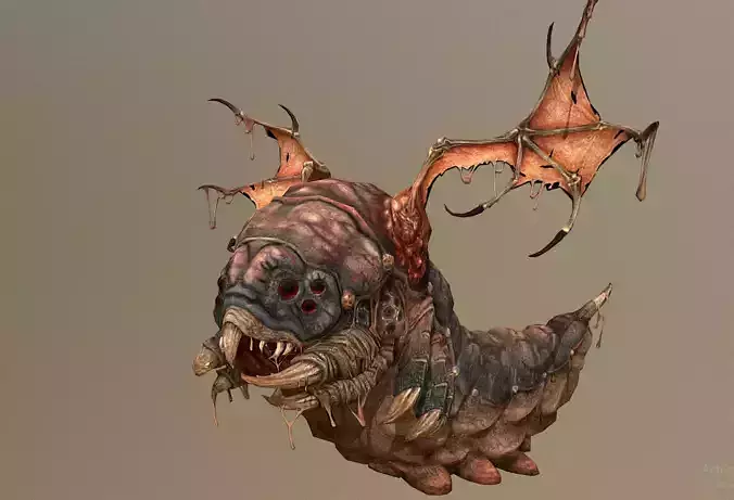 Winged Larva Sand Monsters Attack