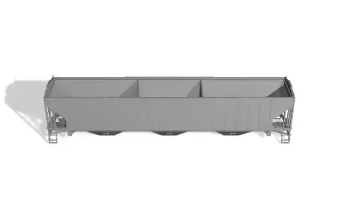 HO NW Roanoke Shops HC-71 3-Bay Covered Hopper 3D print model
