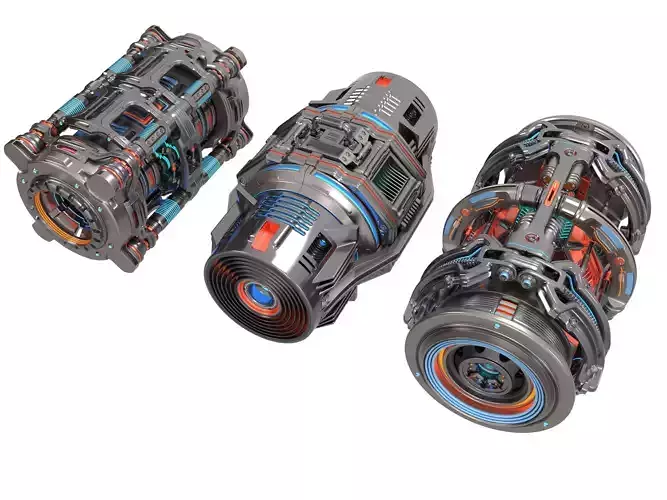 engine Low-poly 3D model