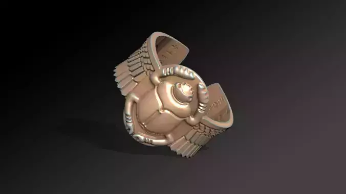 PHARAONIC EGYPTIAN SCARAB WING BRACELET 3D print model