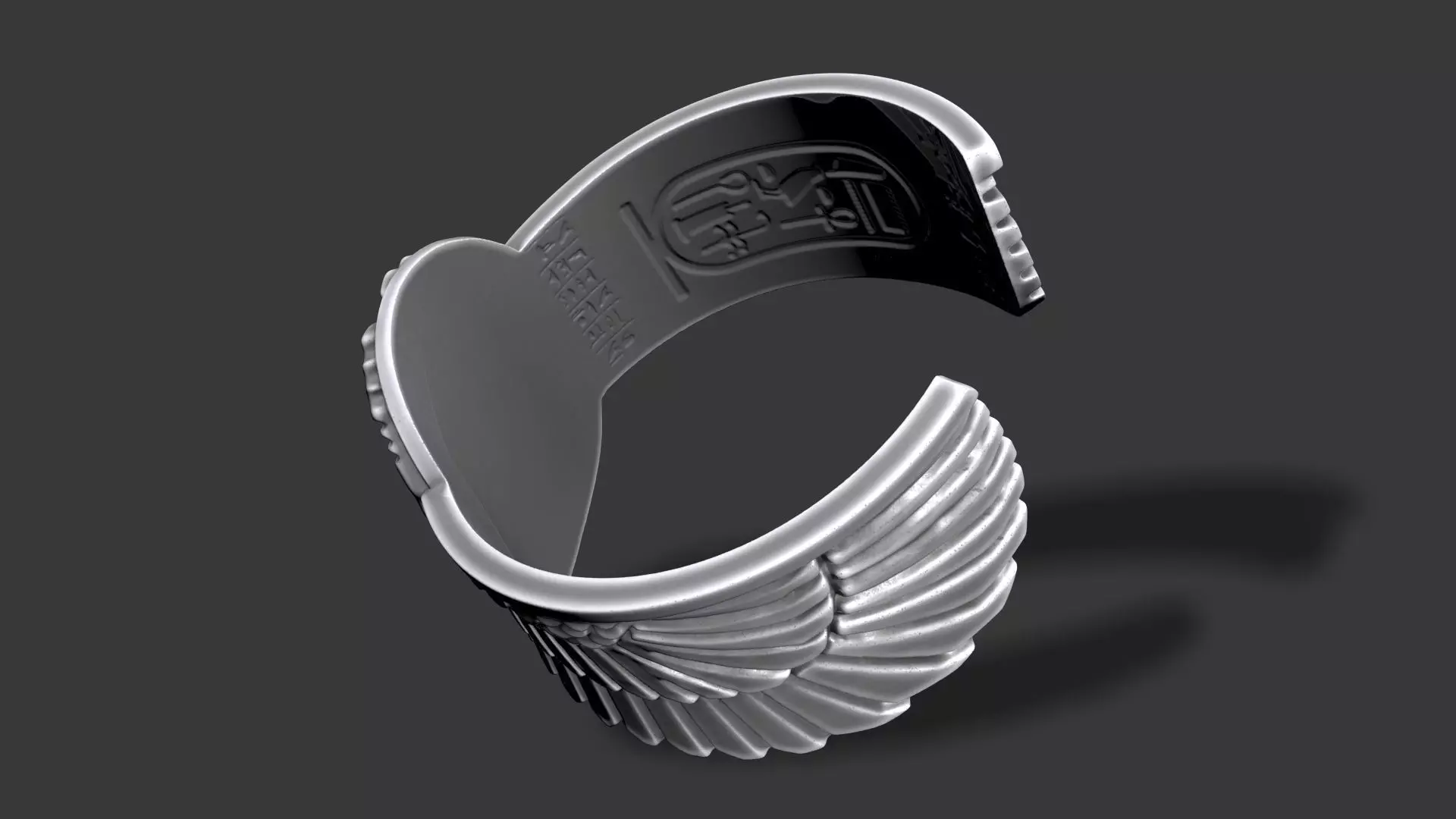 PHARAONIC EGYPTIAN SCARAB WING BRACELET 3D print model_4
