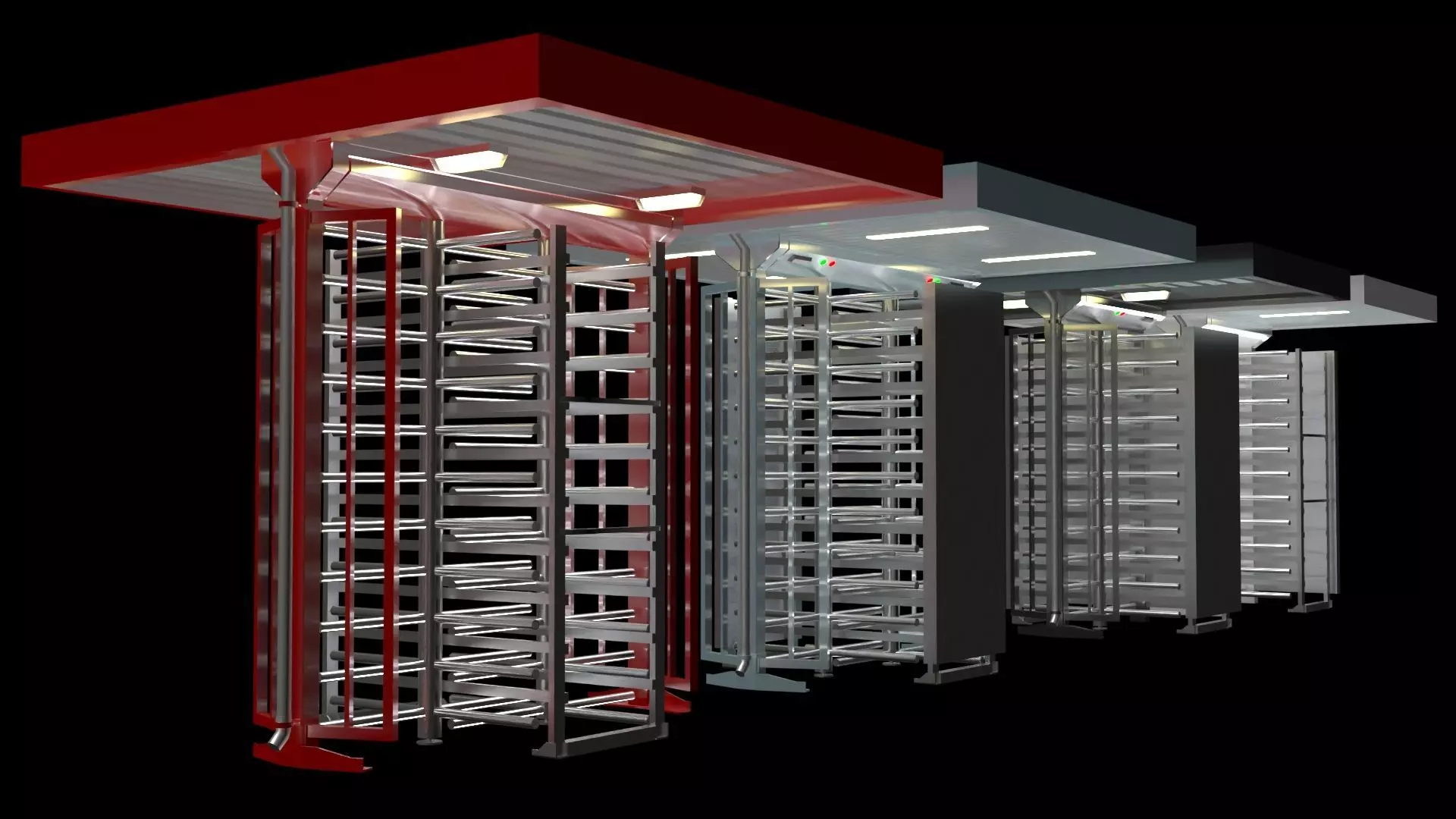 Full Height Turnstiles 3D model_10