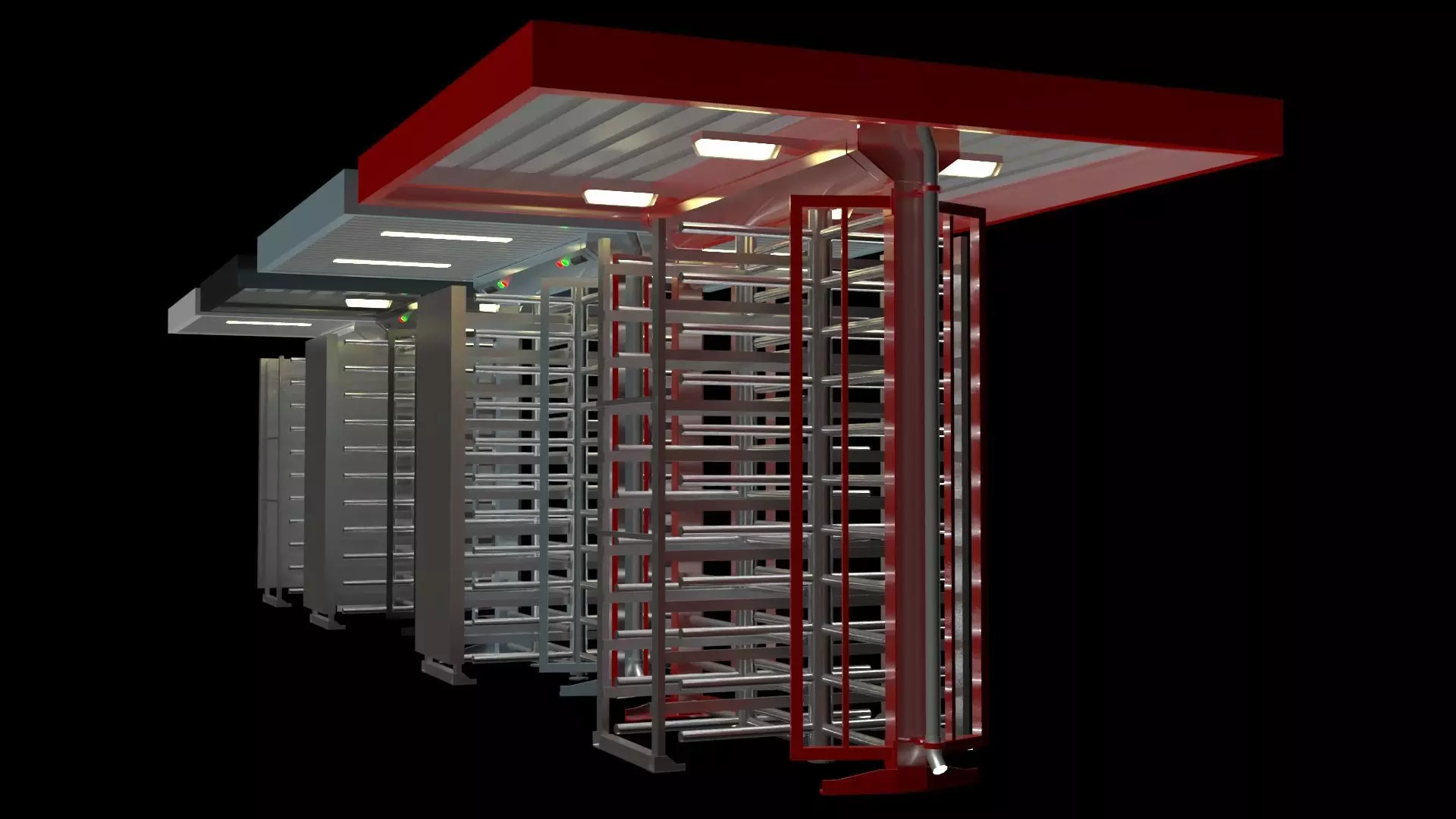 Full Height Turnstiles 3D model_12
