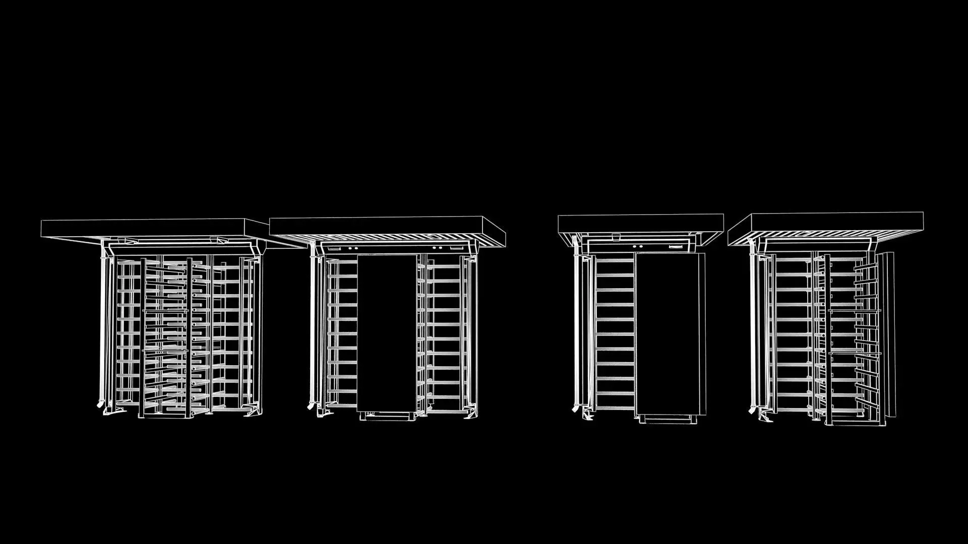 Full Height Turnstiles 3D model_16