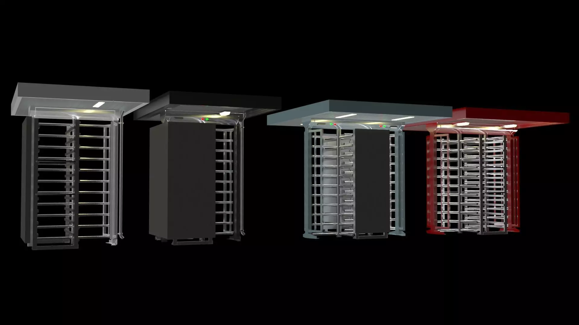 Full Height Turnstiles 3D model_1