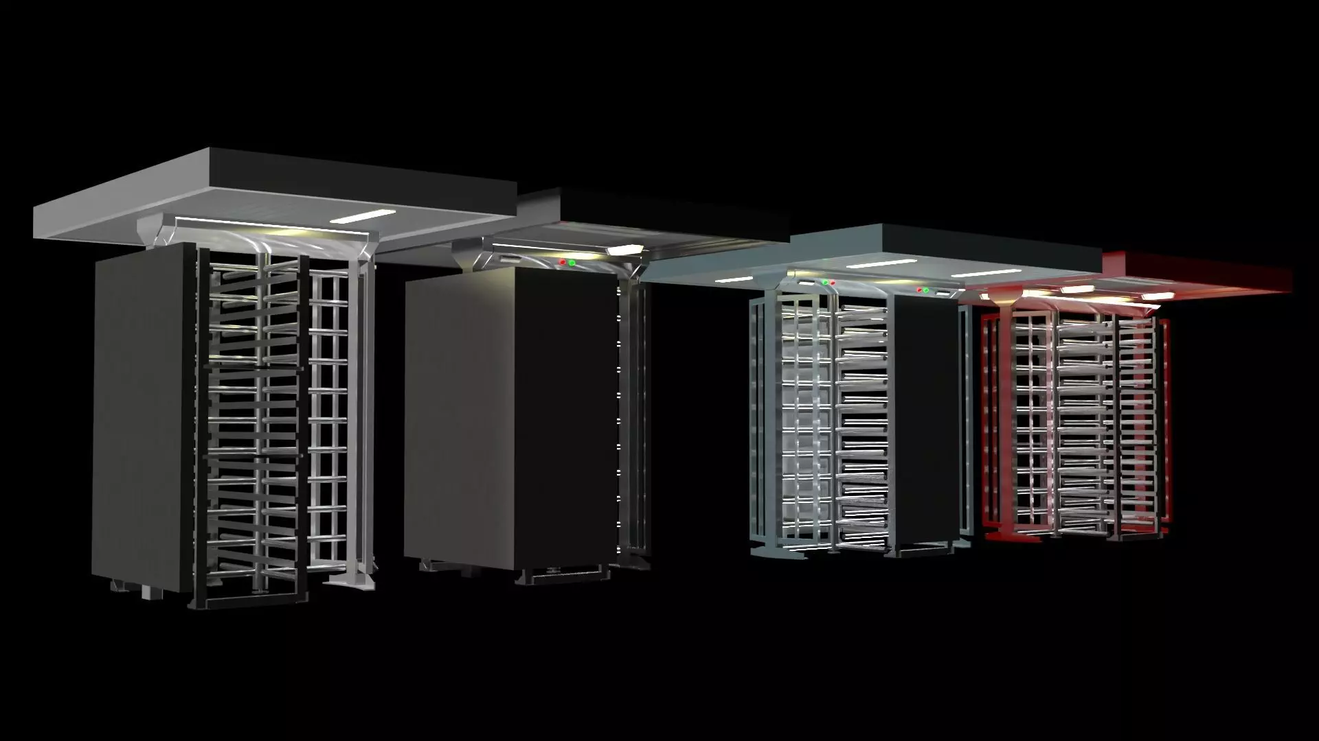 Full Height Turnstiles 3D model_2