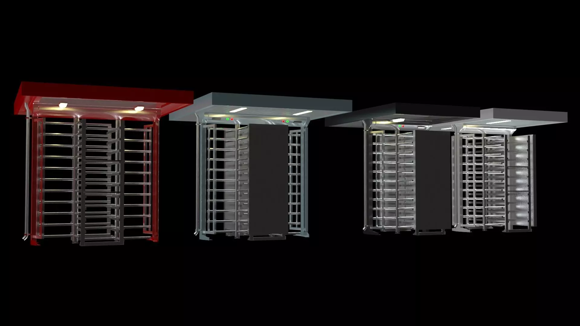 Full Height Turnstiles 3D model_8