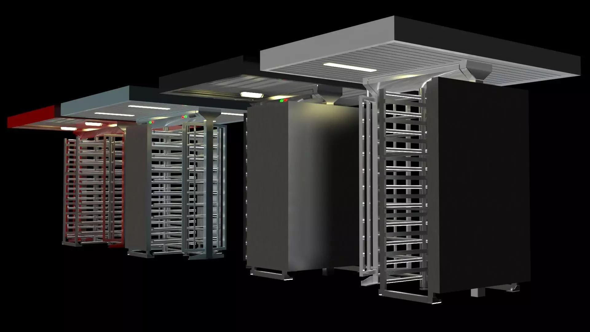 Full Height Turnstiles 3D model_6