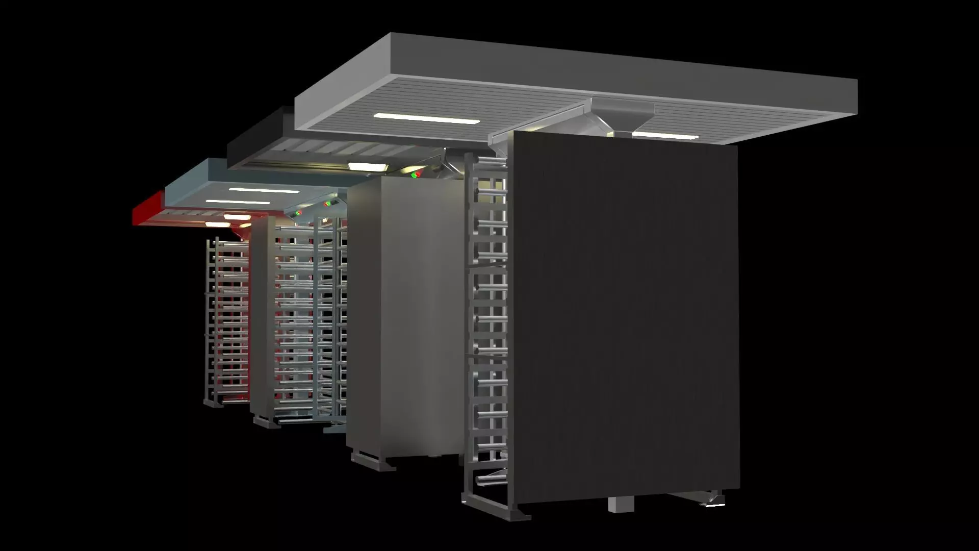 Full Height Turnstiles 3D model_5