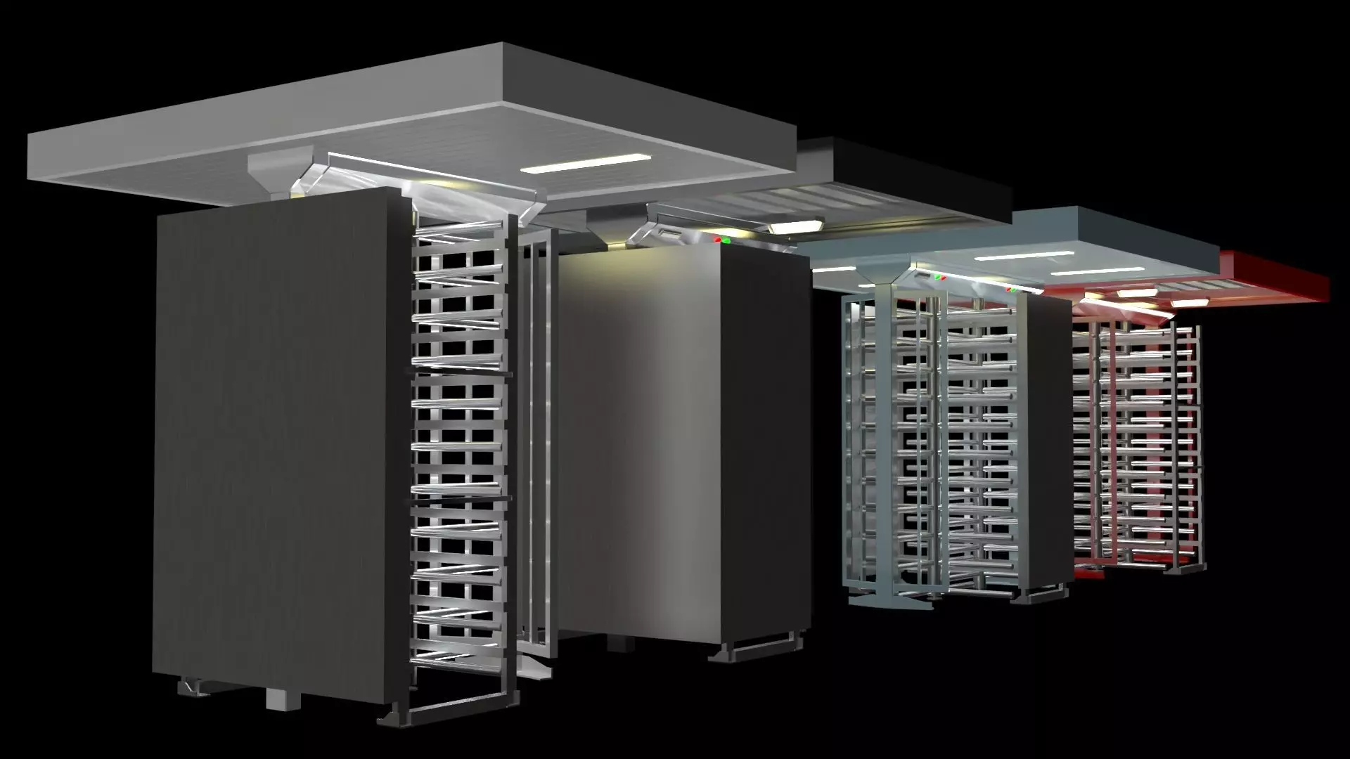 Full Height Turnstiles 3D model_3