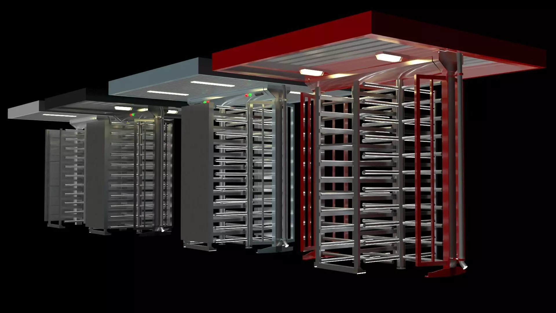 Full Height Turnstiles 3D model_13