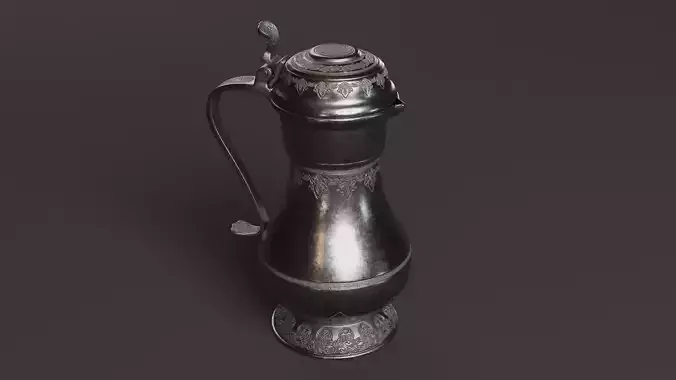 silver flagon 3D model