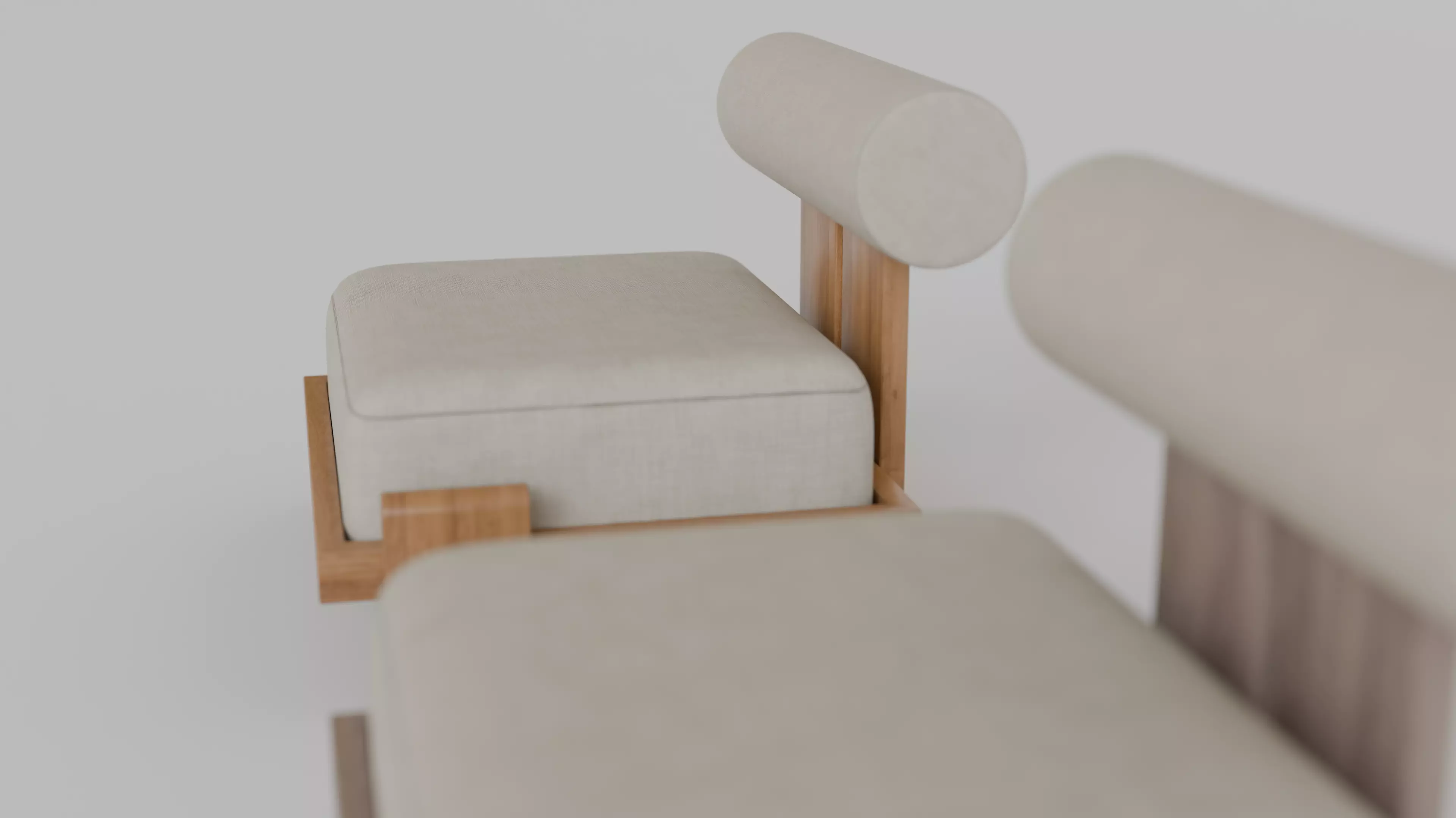 Eivor Lounge Chair 2 Wood Variants Natural and Aged Teak 3D model_2