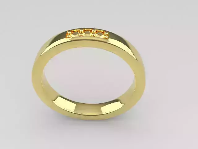 8 Prongs Diamond Wedding Ring 3D print model