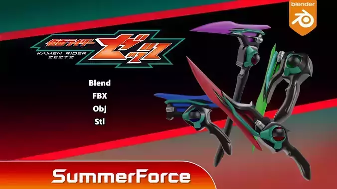 Breakam Zeztzer - Kamen Rider Zeztz 3D model