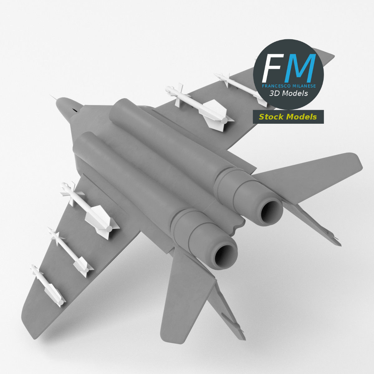 MiG-29 Fulcrum base mesh 3D model_5