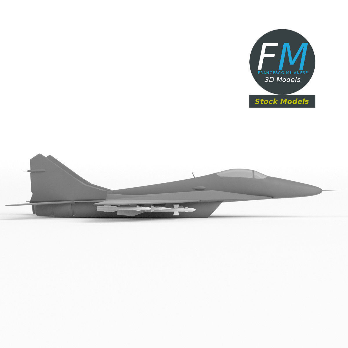 MiG-29 Fulcrum base mesh 3D model_4