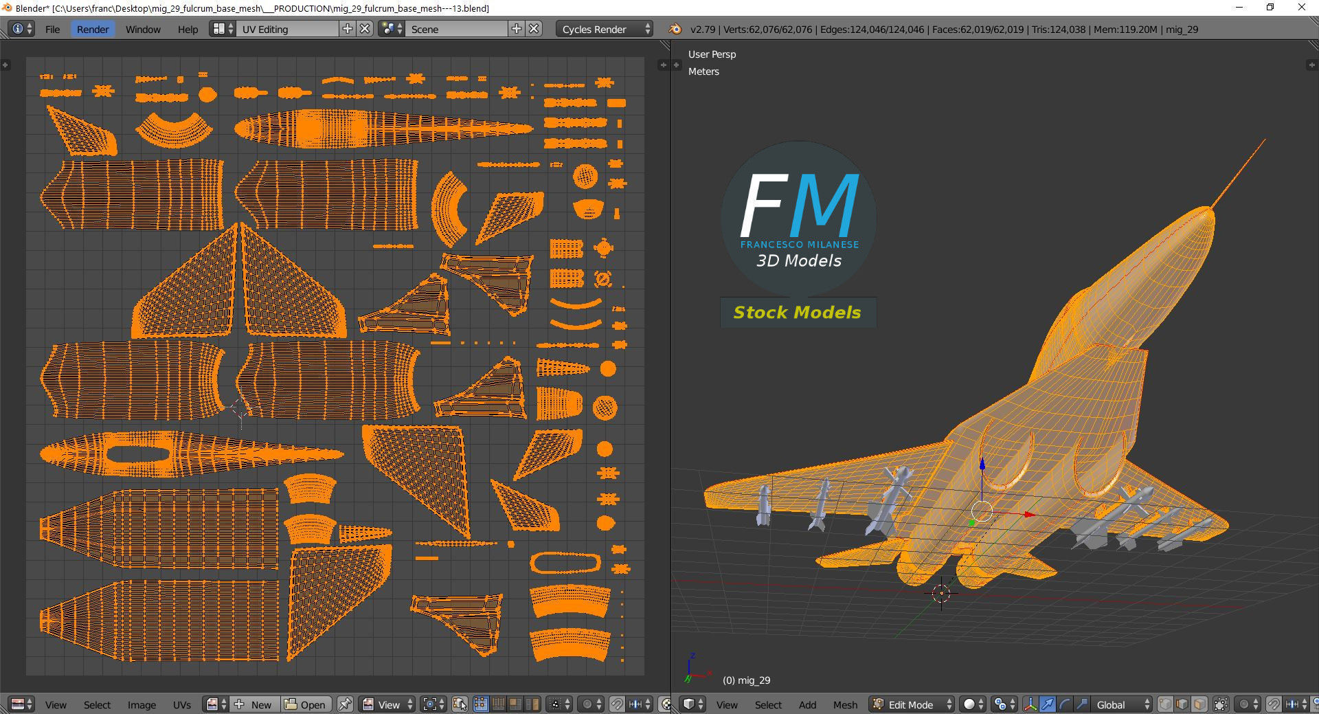 MiG-29 Fulcrum base mesh 3D model_10