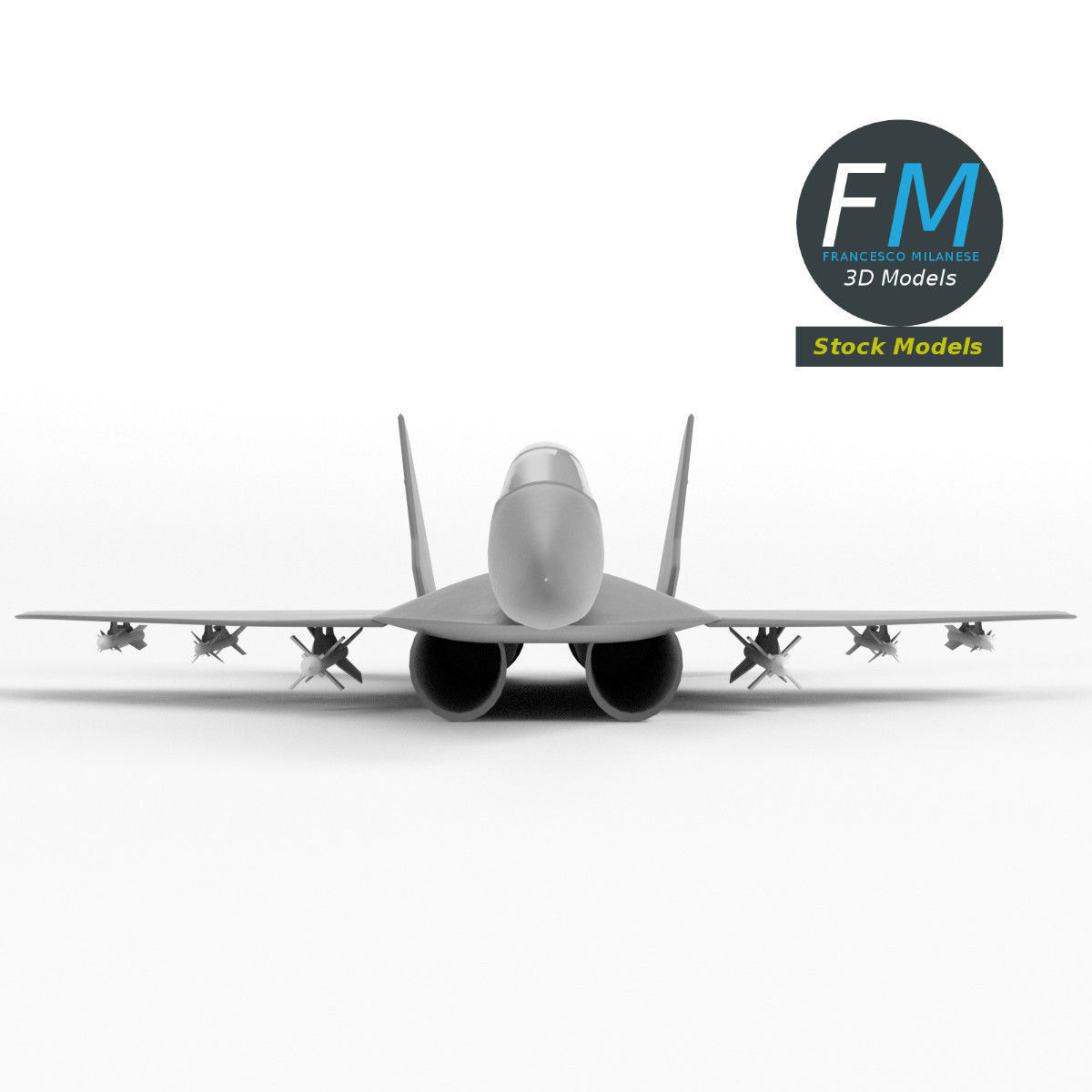 MiG-29 Fulcrum base mesh 3D model_3