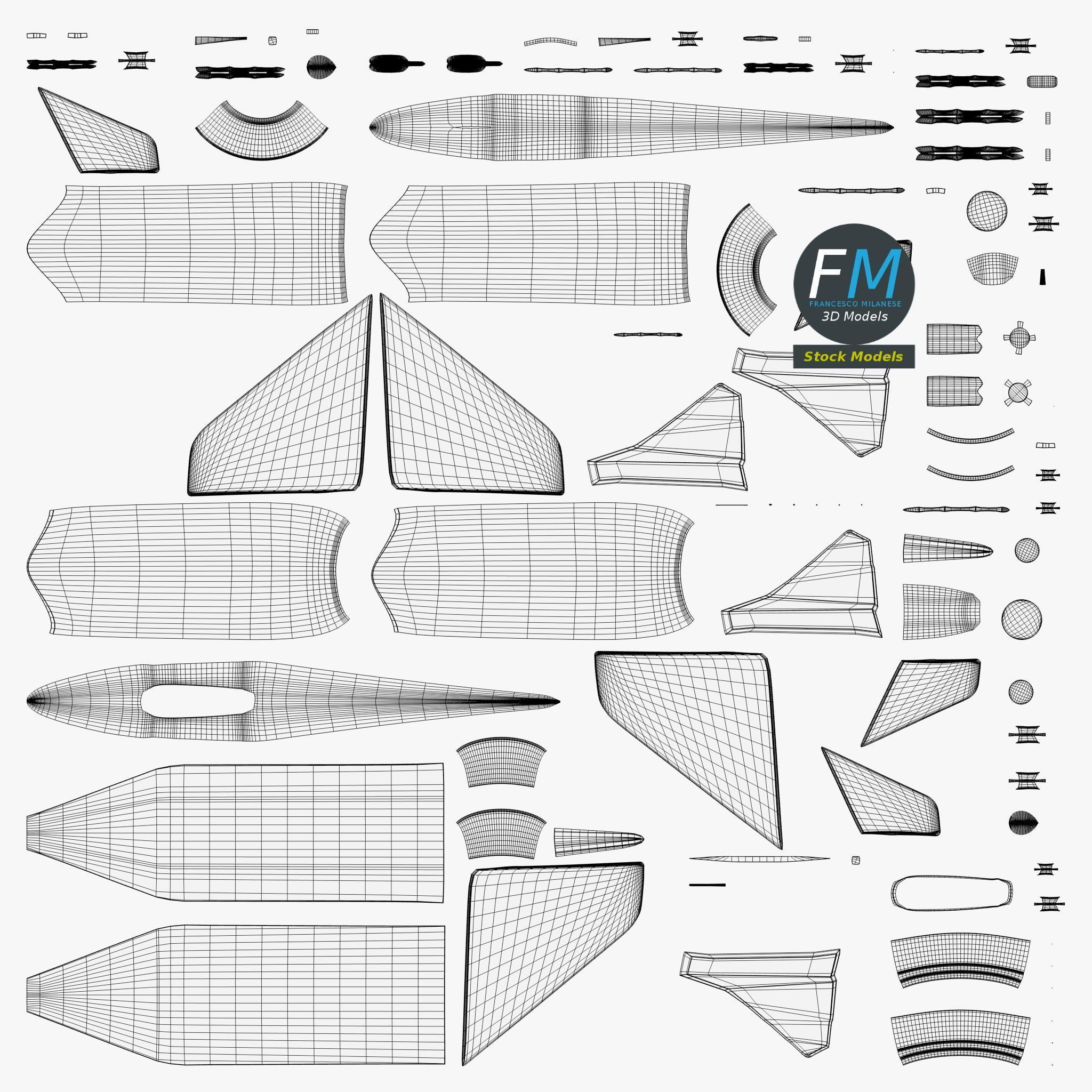 MiG-29 Fulcrum base mesh 3D model_11