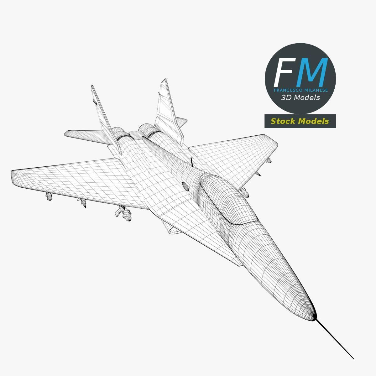 MiG-29 Fulcrum base mesh 3D model_7