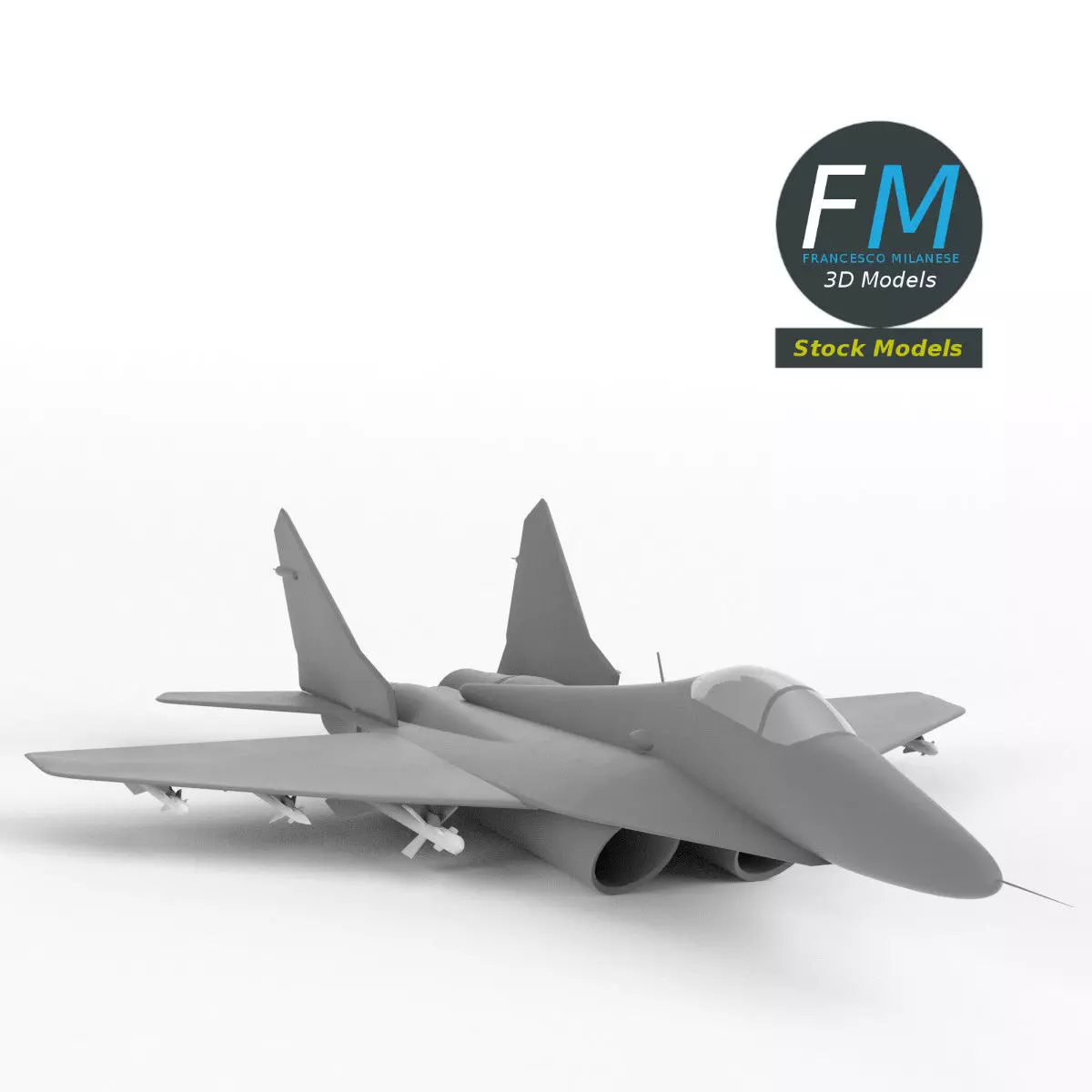 MiG-29 Fulcrum base mesh 3D model_0