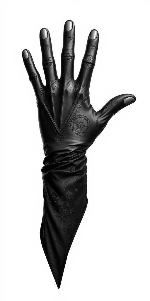 Futuristic Black Glove with Symbol Model Pack Low-poly 3D model_3