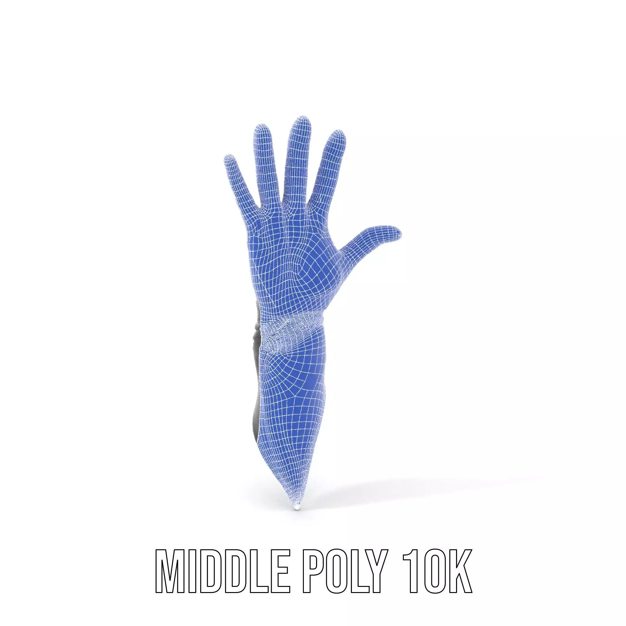 Futuristic Black Glove with Symbol Model Pack Low-poly 3D model_6