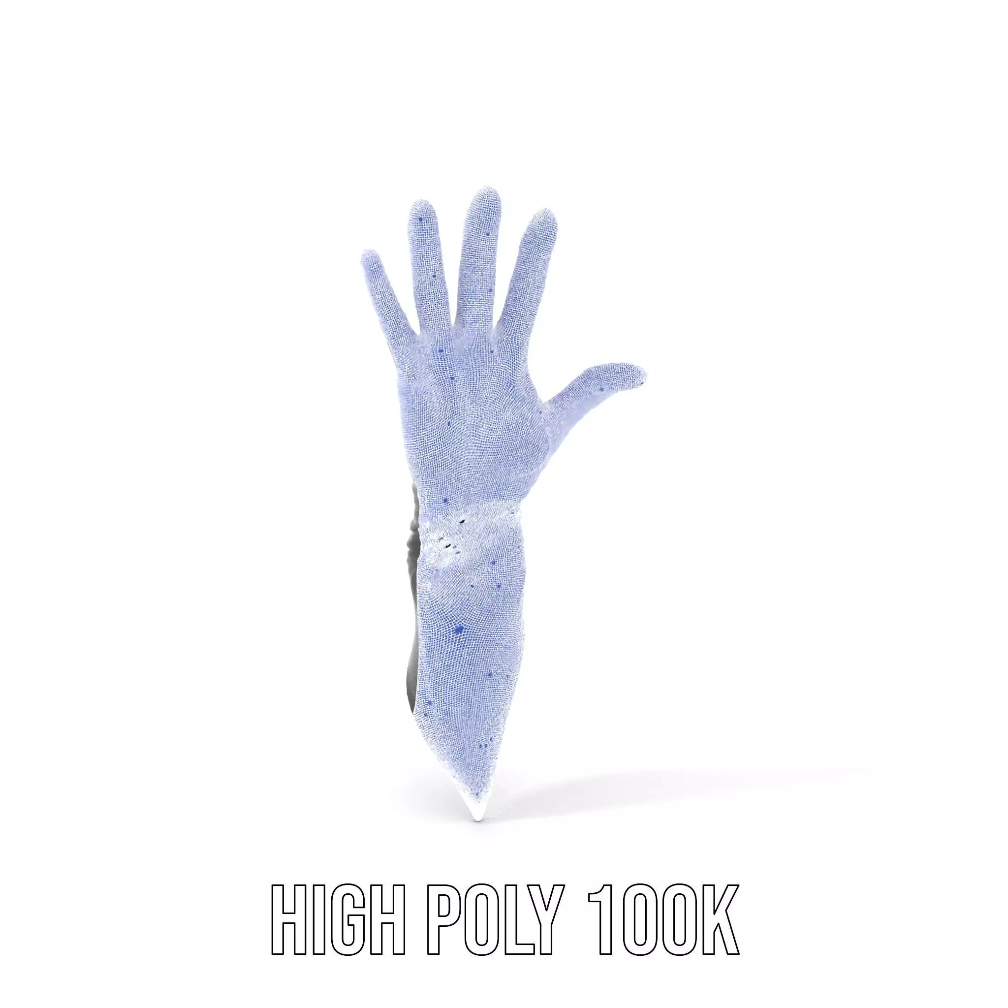 Futuristic Black Glove with Symbol Model Pack Low-poly 3D model_5