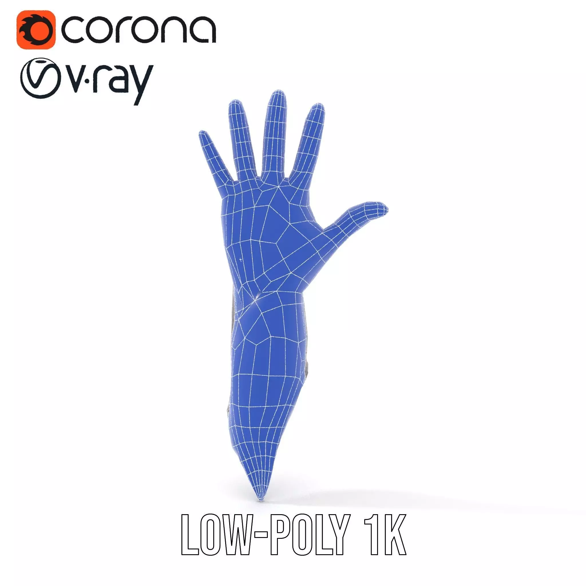 Futuristic Black Glove with Symbol Model Pack Low-poly 3D model_29