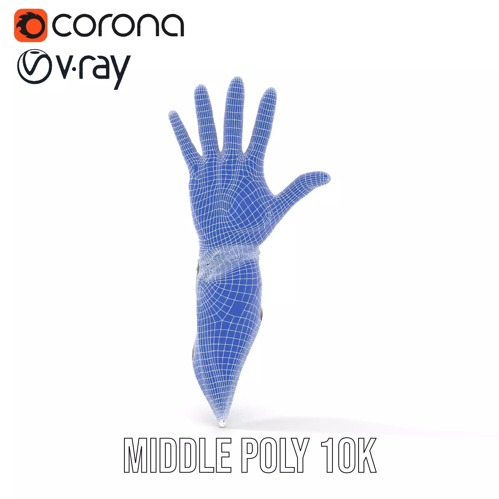 Futuristic Black Glove with Symbol Model Pack Low-poly 3D model_19