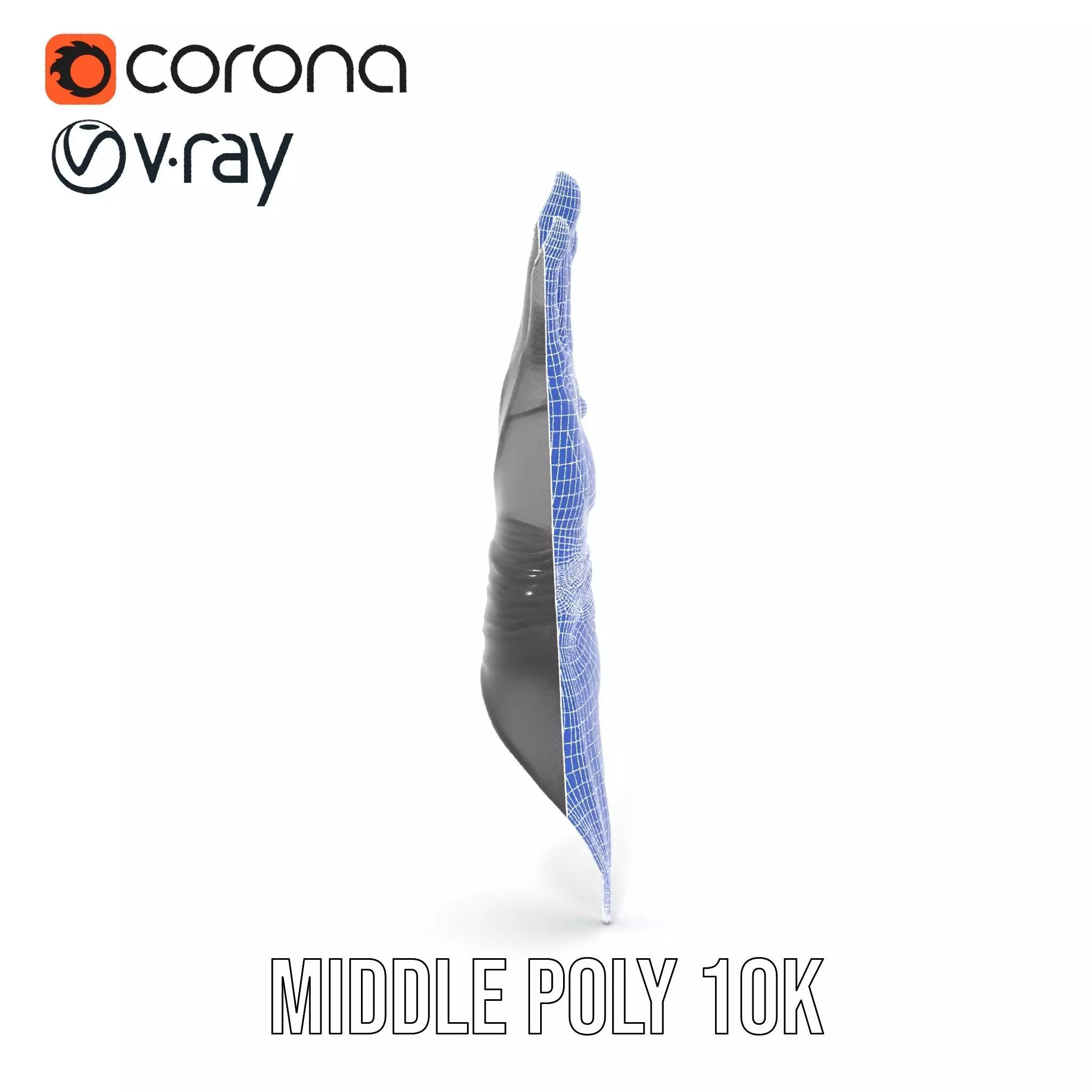 Futuristic Black Glove with Symbol Model Pack Low-poly 3D model_30