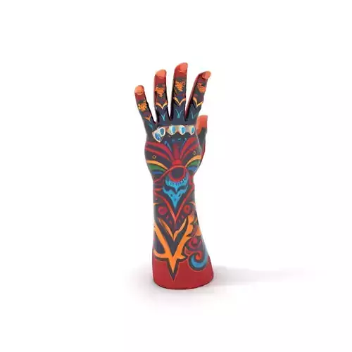 Intricate Hand Tattoo Design Model Pack Low-poly 3D model