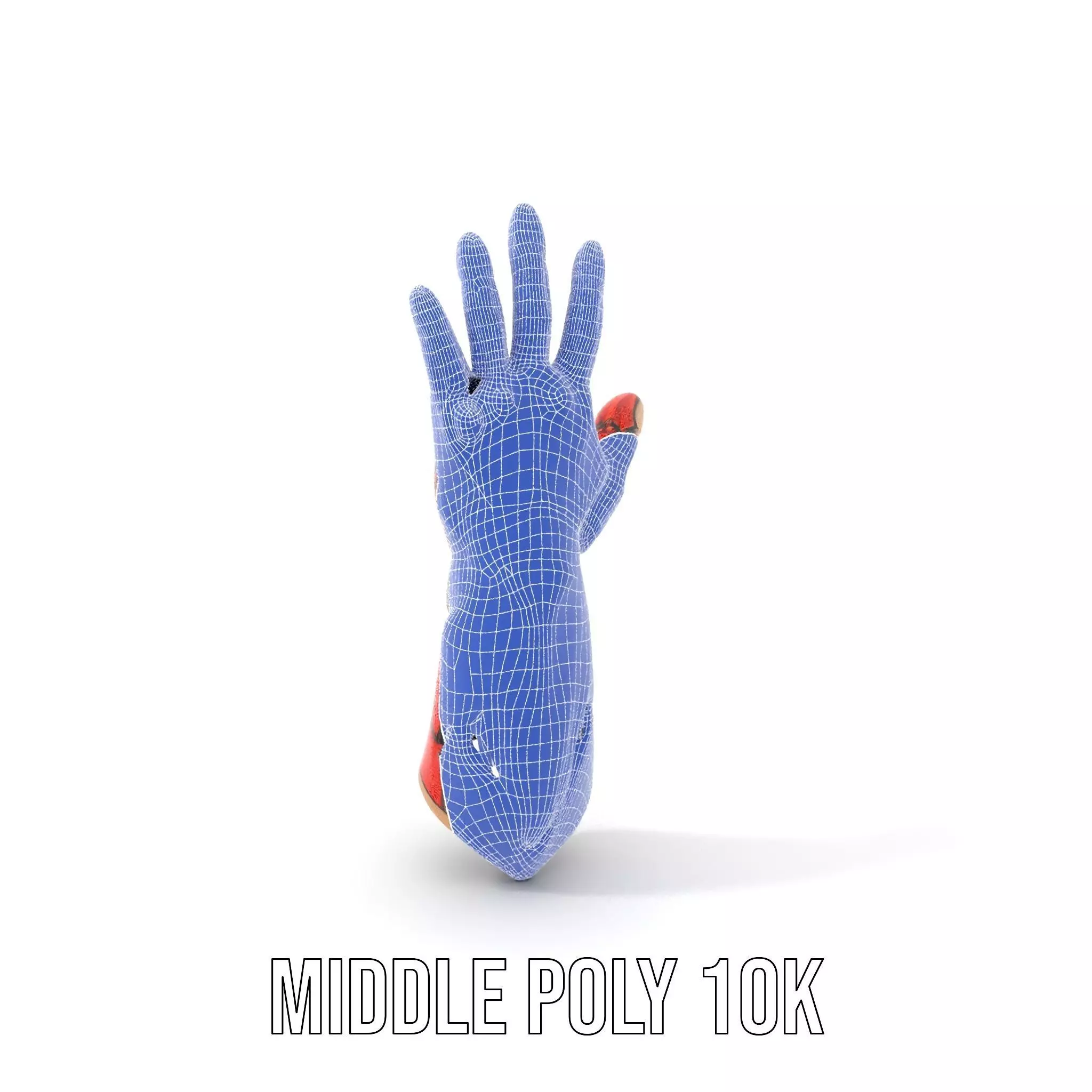 Futuristic Robotic Arm Model Pack with Articulated Fingers Low-poly 3D model_21