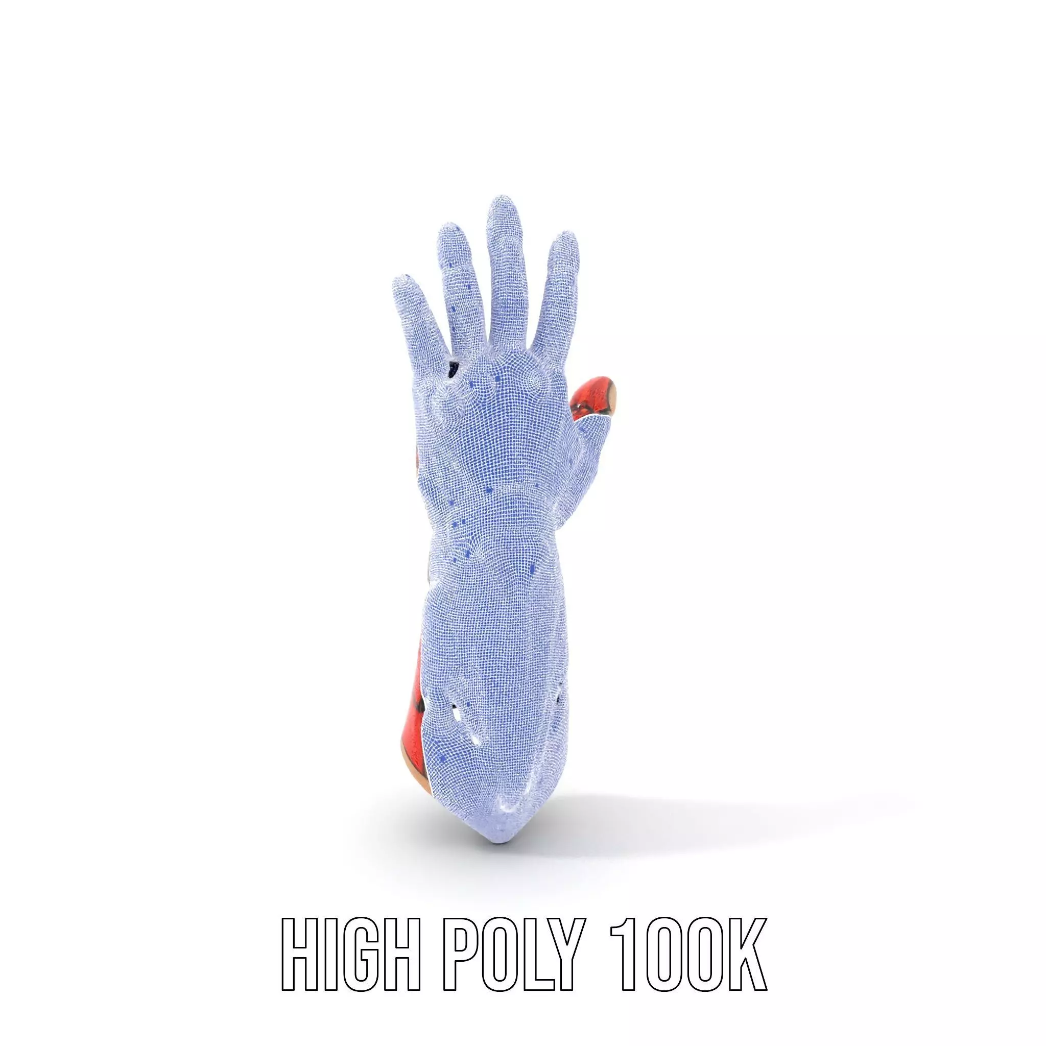 Futuristic Robotic Arm Model Pack with Articulated Fingers Low-poly 3D model_5