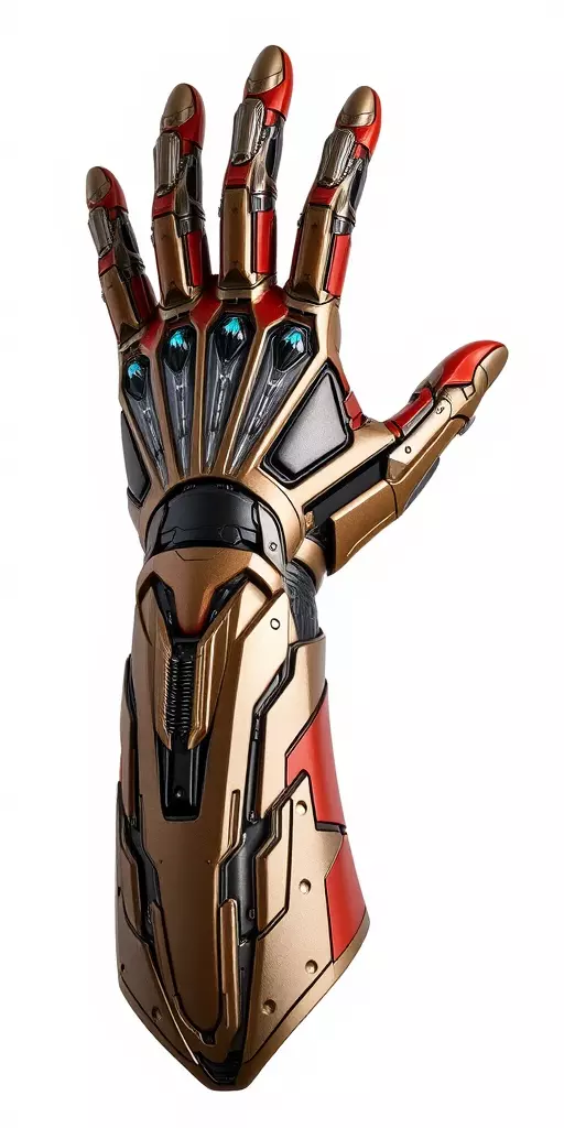 Futuristic Robotic Arm Model Pack with Articulated Fingers Low-poly 3D model_3