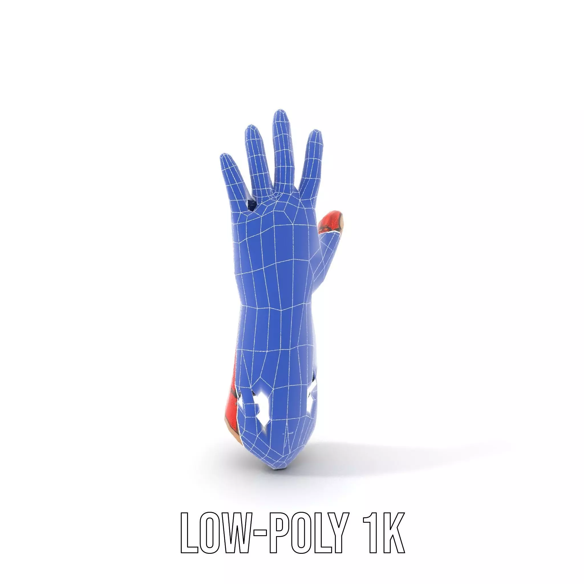 Futuristic Robotic Arm Model Pack with Articulated Fingers Low-poly 3D model_31