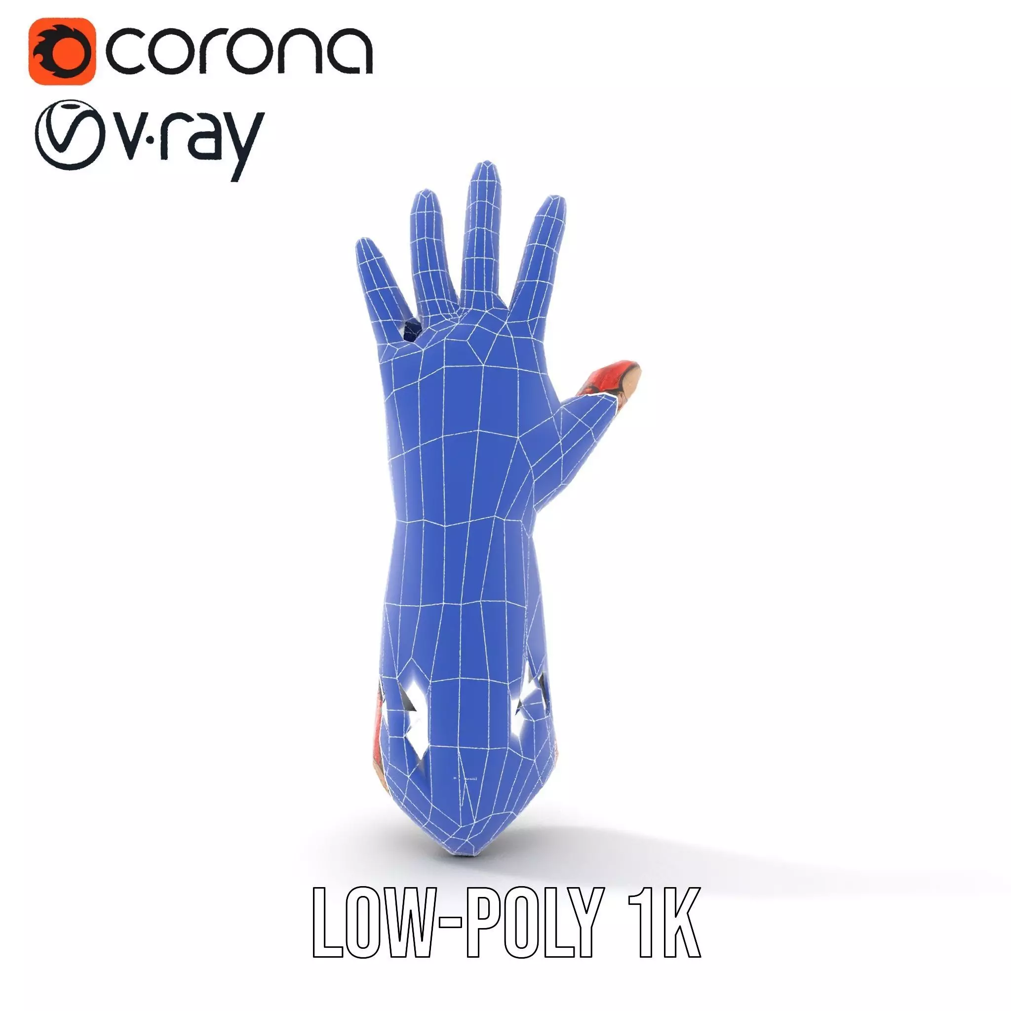 Futuristic Robotic Arm Model Pack with Articulated Fingers Low-poly 3D model_28