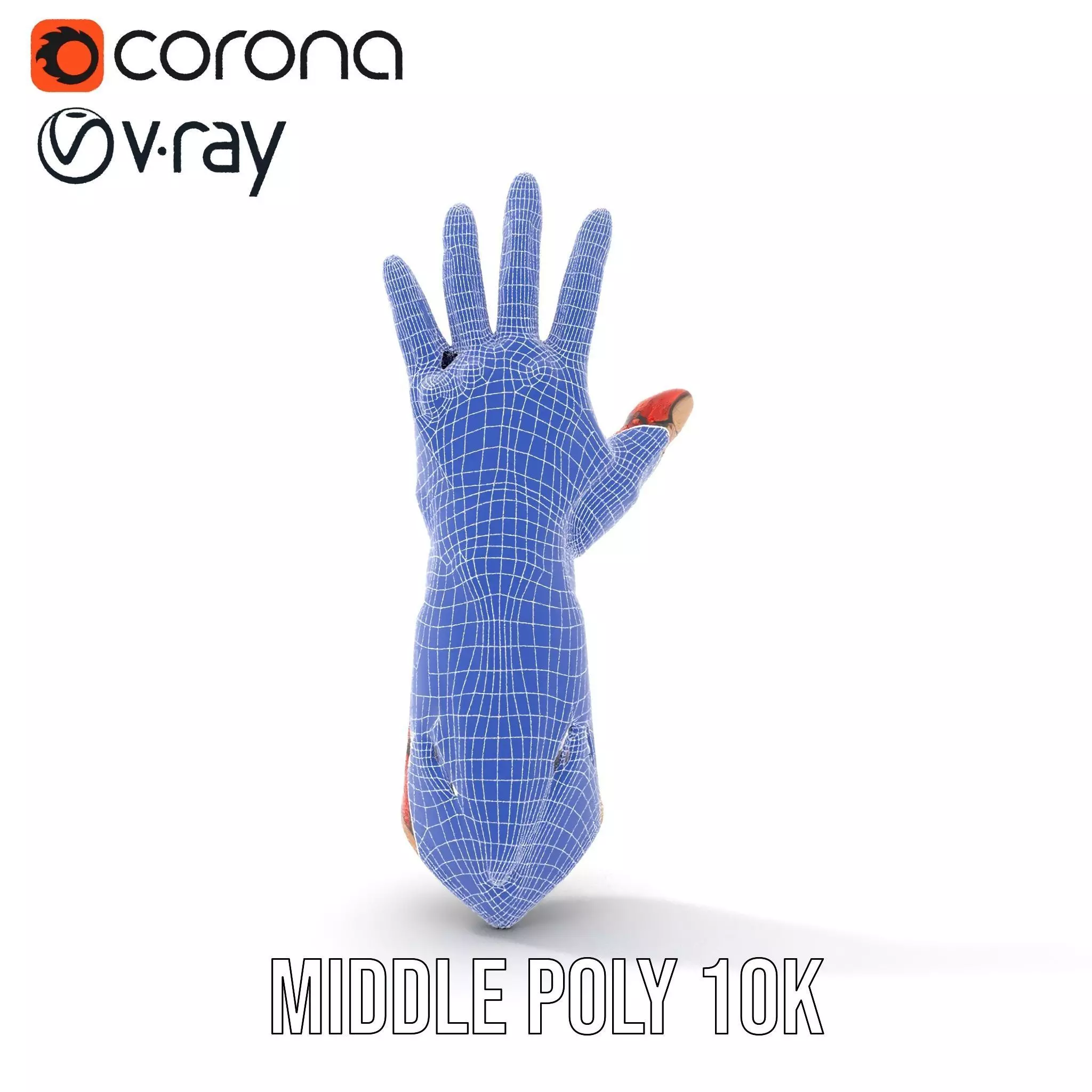 Futuristic Robotic Arm Model Pack with Articulated Fingers Low-poly 3D model_24