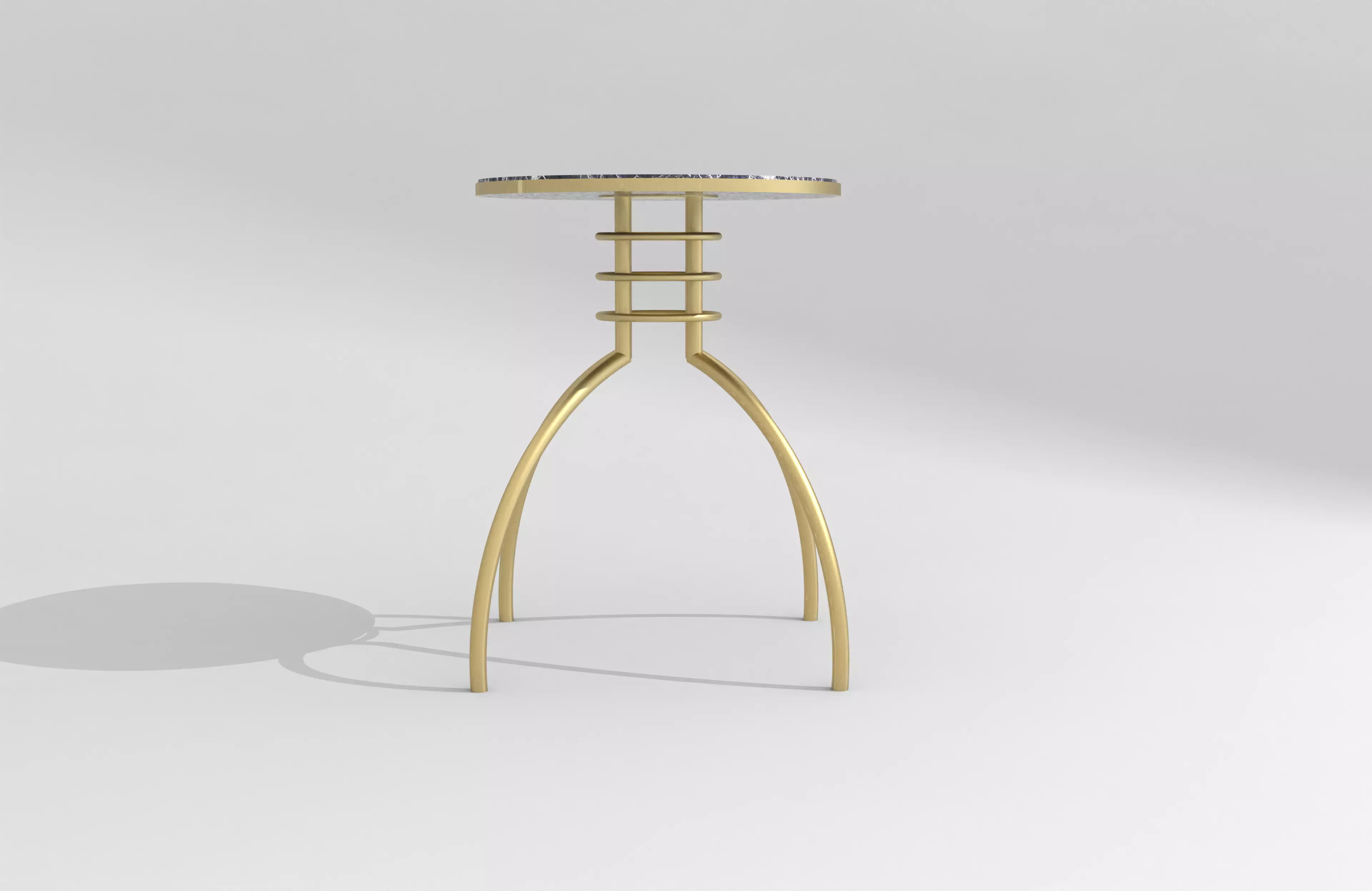 Marble Elegance Side Table 3D model_0