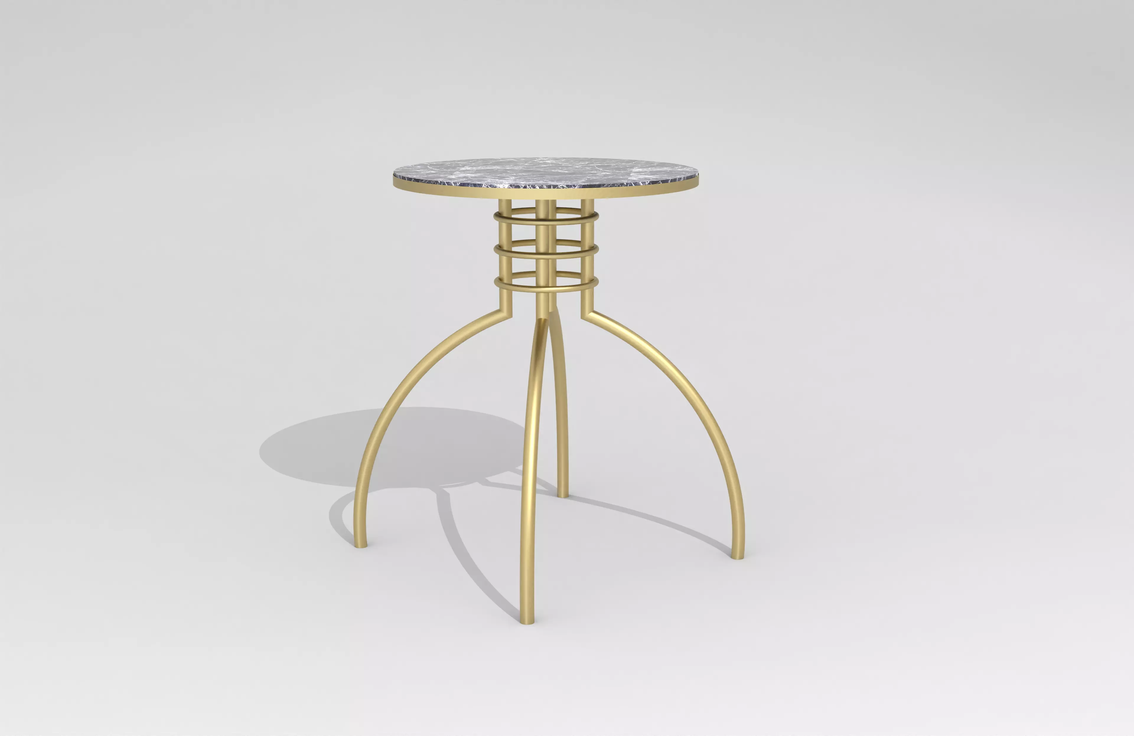 Marble Elegance Side Table 3D model_3