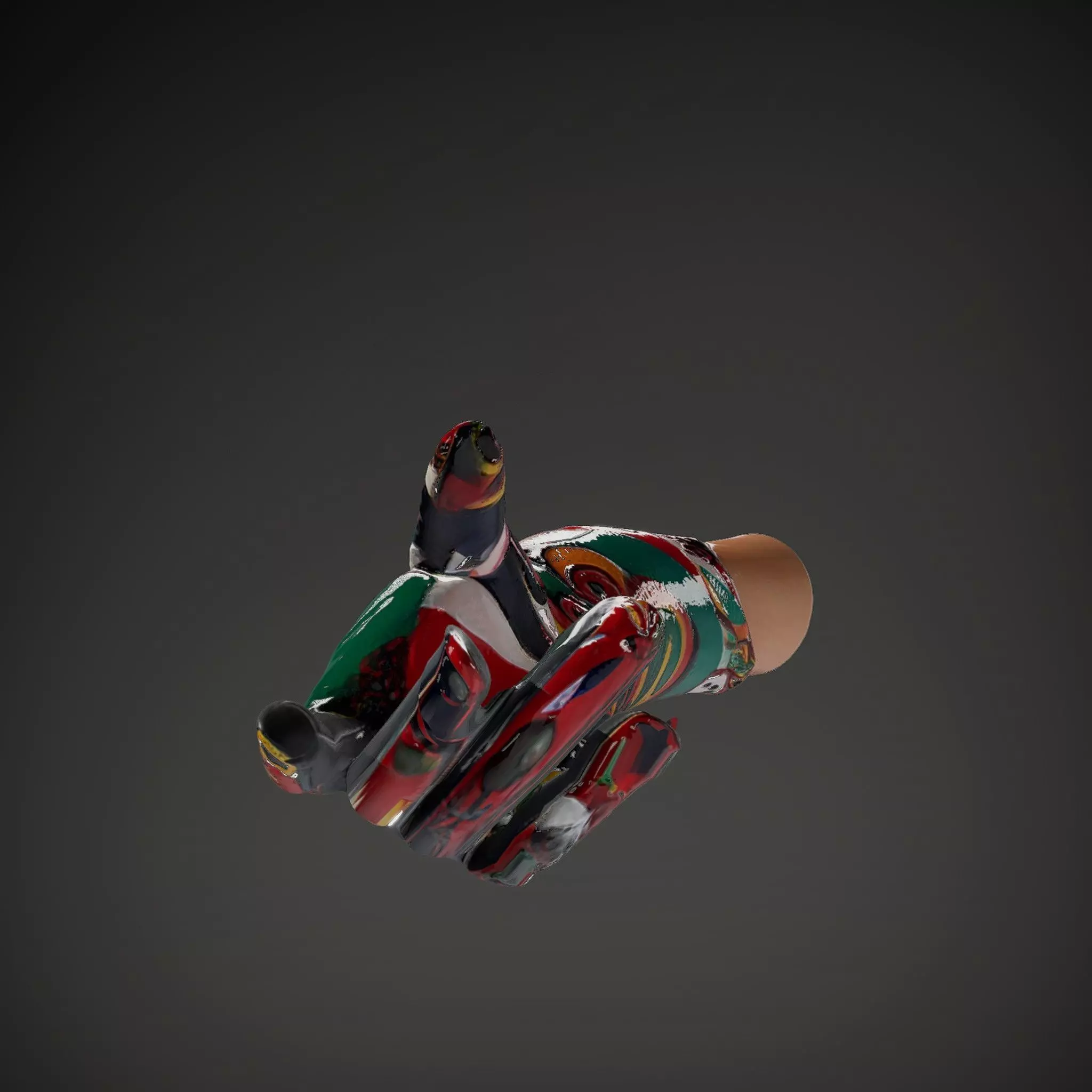 Colorful Artistic Glove model pack Low-poly 3D model_35