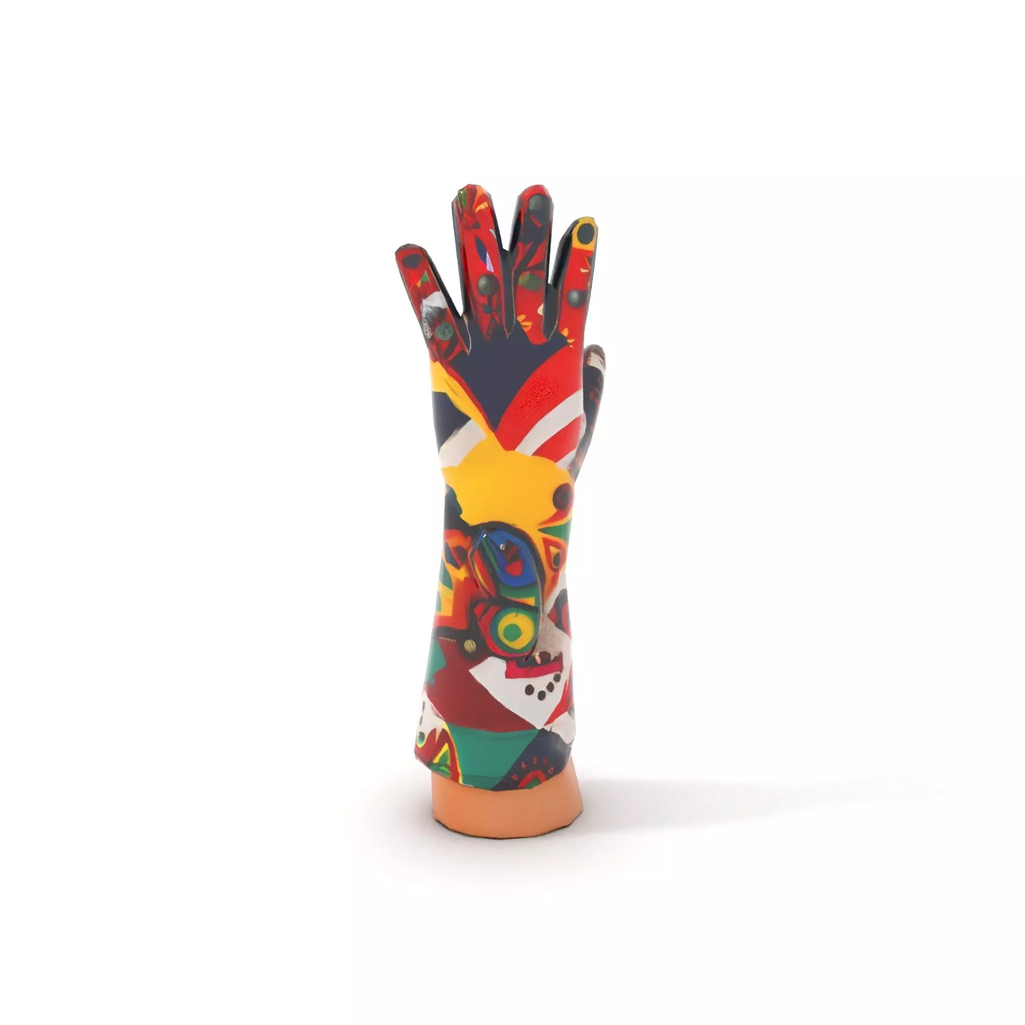 Colorful Artistic Glove model pack Low-poly 3D model_17